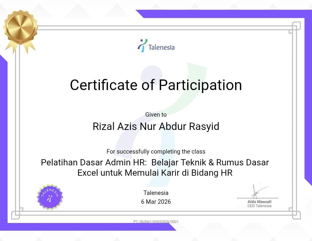 Pelatihan Admin HR Talenesia